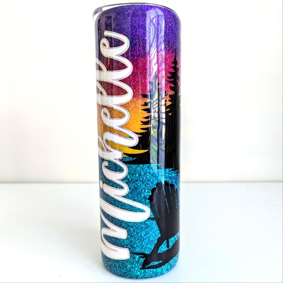 NEW Personalized MICHELLE 30 oz. Tumbler Custom Northern Lights Aurora Borealis - Picture 3 of 16